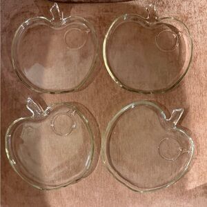 1950s Vintage Hazel Atlas Orchard Apple Shaped Plates Set Of 4